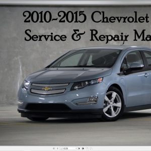 Chevrolet Volt 2010 2015 Service Repair Manual 1