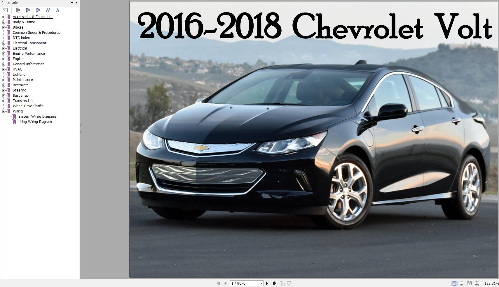 Chevrolet Volt 2016 2018 Service Repair Manual 1