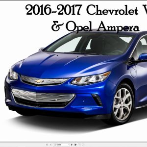 Chevrolet Volt Opel Ampera 2016 2017 Service Repair Manual 1
