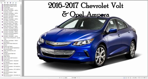 Chevrolet Volt Opel Ampera 2016 2017 Service Repair Manual 1