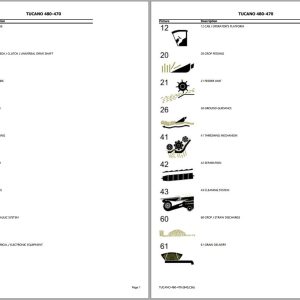 Claas TUCANO 480 470 84006011 84099999 Spare Parts Catalog 1