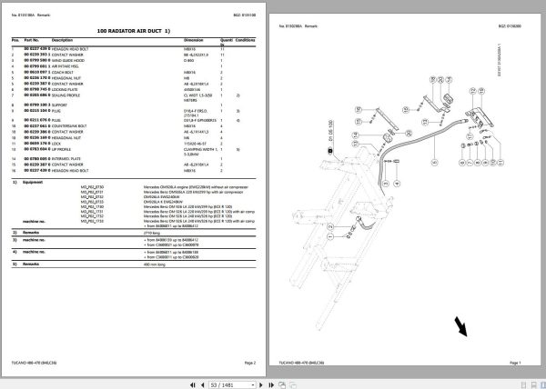 Claas TUCANO 480 470 84006011 84099999 Spare Parts Catalog 2