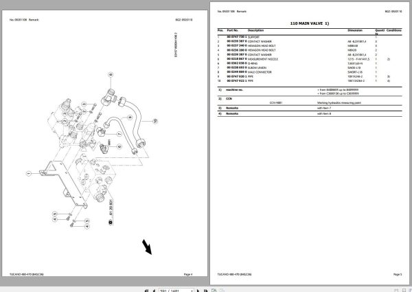 Claas TUCANO 480 470 C3600011 C3699999 Spare Parts Catalog 3
