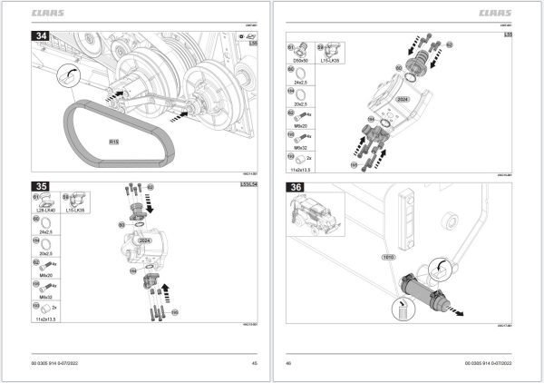 Claas Tractor TRION 710 720 730 740 750 L55 Assembly Instruction 1