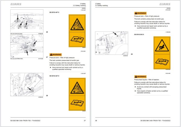 Claas Tractor TRION 710 720 730 740 750 L55 Operator Manual 2