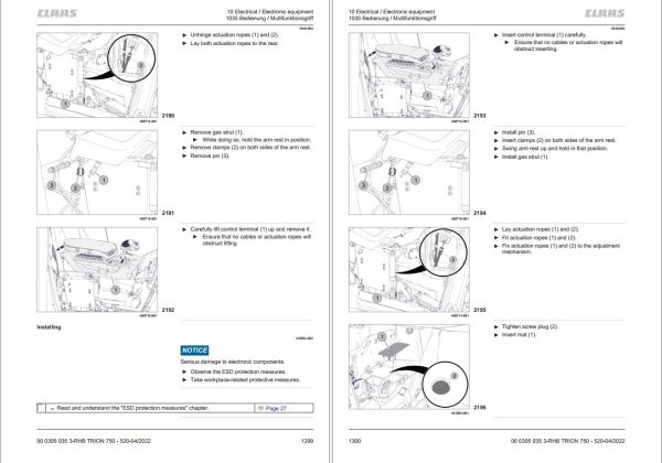 Claas Tractor TRION 710 720 730 740 750 L55 Repair Manual 2