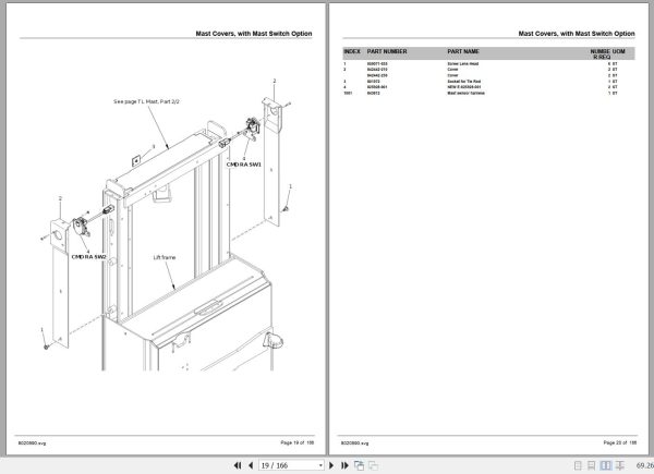 Crown Double Stacker DS3200 Parts Manual 2