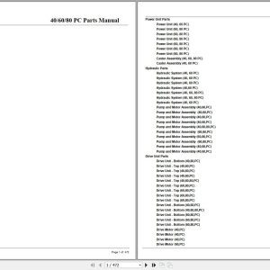 Crown Electric Pallet 40PC 60PC 80PC Parts Manual 1