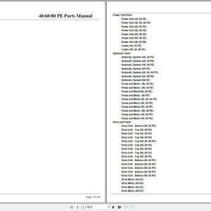Crown Electric Pallet 40PE 60PE 80PE Parts Manual 1