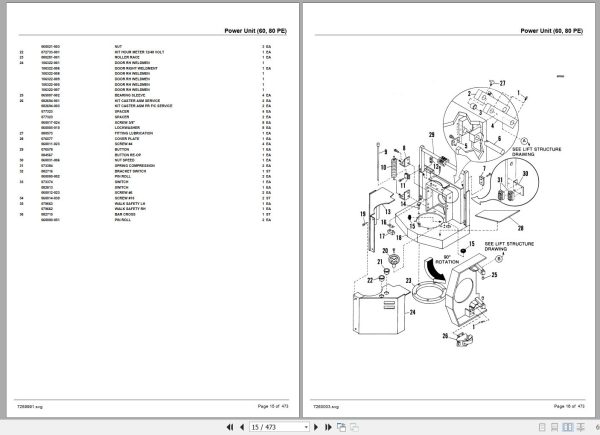 Crown Electric Pallet 40PE 60PE 80PE Parts Manual 2