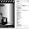 Crown Electric Pallet GPW1000 Series Service and Parts Manual DE 1
