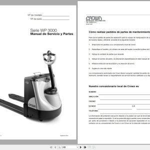 Crown Electric Palllet WP3000 Series Service Parts Manual FR 1