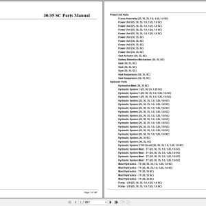 Crown Forklift 30SC 35SC Parts Manual 1