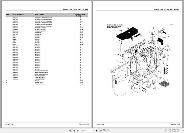 Crown Forklift 35RR 40RR 45RR Parts Manual 2