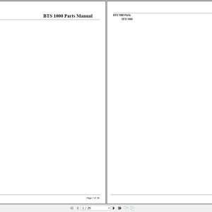 Crown Forklift BTS1000 Parts Manual 1
