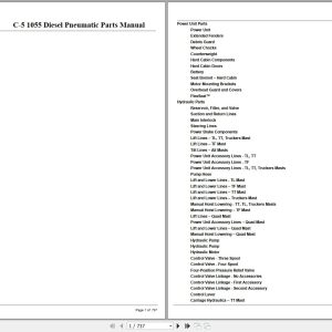 Crown Forklift C 5 1055 Diesel Pneumatic Parts Manual 1