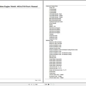 Crown Forklift C 5 Cushion Engine 4024AN10 Parts Manual 1
