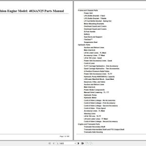 Crown Forklift C 5 Cushion Engine 4024AN25 Parts Manual 1