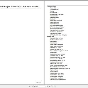 Crown Forklift C 5 Pneumatic Engine 4024AN20 Parts Manual 1