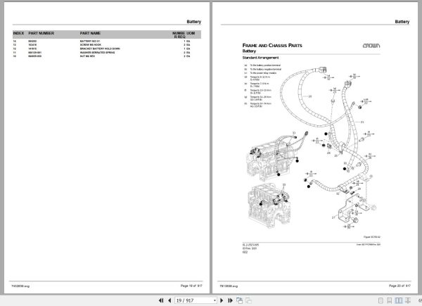 Crown Forklift C 5 Pneumatic Engine 4024AN20 Parts Manual 2