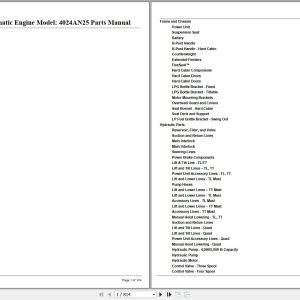 Crown Forklift C 5 Pneumatic Engine 4024AN25 Parts Manual 1