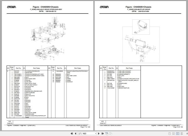 Crown Forklift C G Cushion 9 Series 3 4K Parts Manual 2