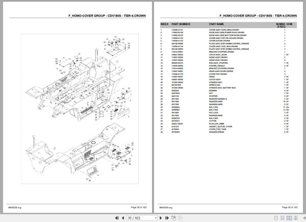 Crown Forklift CDV180S 7 Parts Manual 2