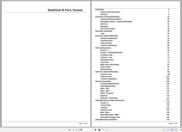 Crown Forklift DualMode R Parts Manual 1