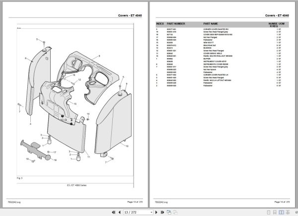 Crown Forklift ES4000 ET4000 Parts Manual 2