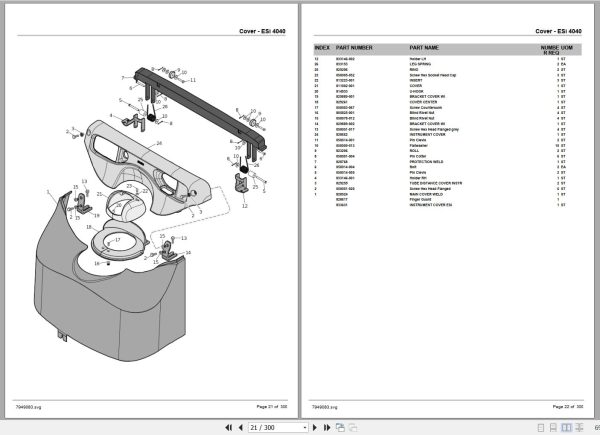 Crown Forklift ESi4000 ETi4000 Parts Manual 2