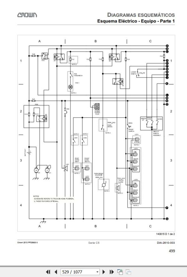 Crown Forklift Pneumatic Internal Combustion Series Service and Parts Manual ES 4