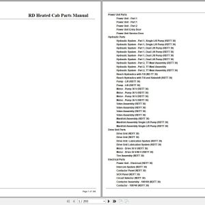 Crown Forklift RD Heated Cab Parts Manual 1