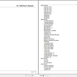 Crown Forklift SC4200 Parts Manual 1