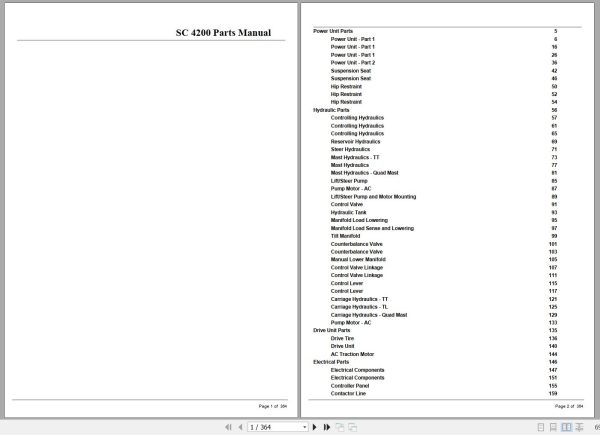 Crown Forklift SC4200 Parts Manual 1