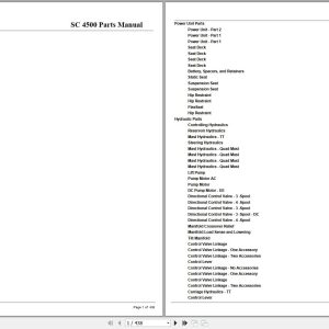Crown Forklift SC4500 Parts Manual 1