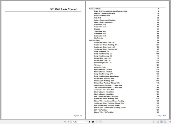 Crown Forklift SC5200 Parts Manual 1