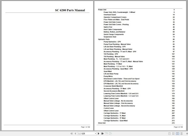 Crown Forklift SC6200 Parts Manual 1