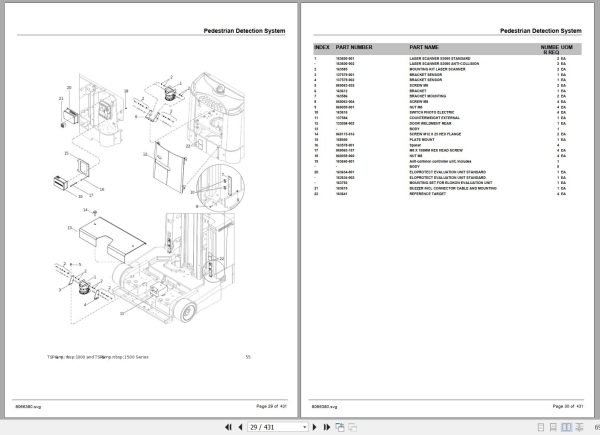 Crown Forklift TSP1000 TSP5000 Parts Manual 2