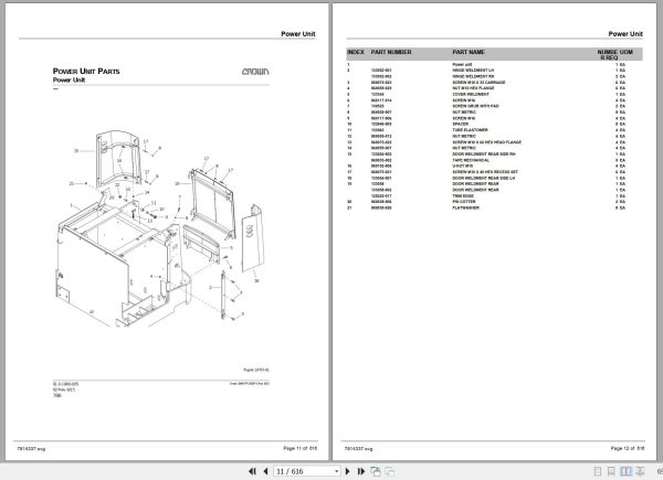 Crown Forklift TSP6000 Parts Manual 2