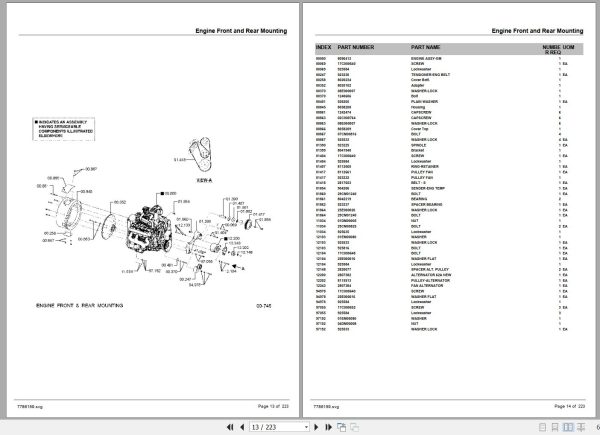 Crown Forklift V1318 LP Pneumatic Lot 9877 Hamech Parts Manual 2