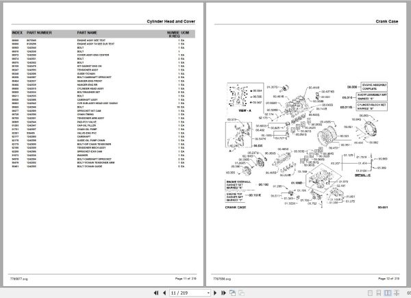 Crown Forklift V34 LPG Cushion Lot 9869 Hamech Parts Manual 2