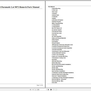 Crown Forklift V47 Diesel Pneumatic Lot 9872 Hamech Parts Manual 1