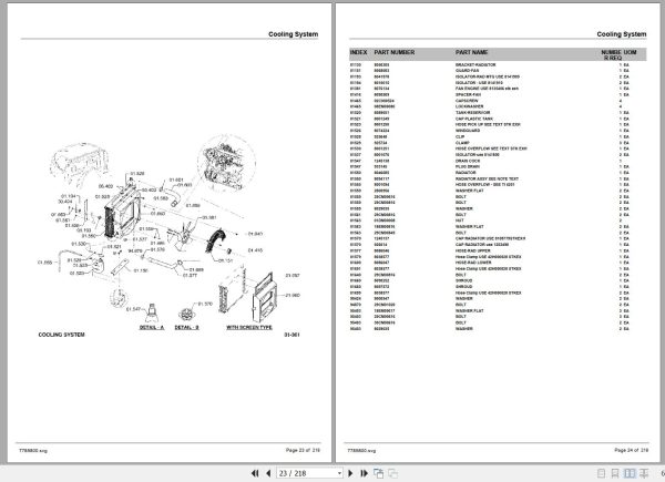 Crown Forklift V47 LPG Pneumatic Lot 9867 Hamech Parts Manual 2