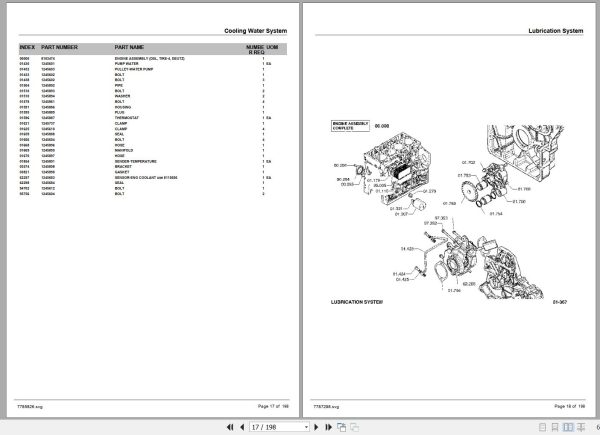 Crown Forklift V811 Diesel Pneumatic Lot 9915 Hamech Parts Manual 2