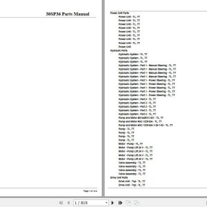 Crown Order Picker 30SP36 Parts Manual 1