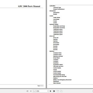 Crown Order Picker GPC2000 Parts Manual 1