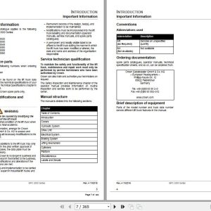 Crown Order Picker GPC3000 5A000001 5A416979 Parts Manual 1