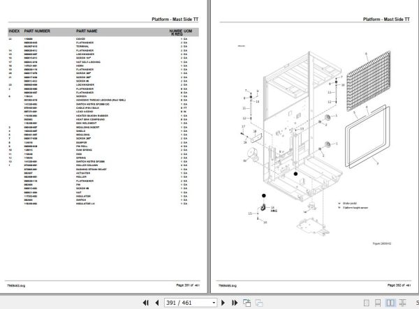 Crown Order Picker SP3500 3 Wheel Parts Manual 2