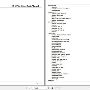 Crown Order Picker SP3570 4 Wheel Parts Manual 1