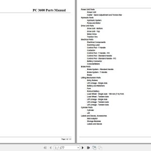 Crown Pallet Truck PC3600 Parts Manual 1